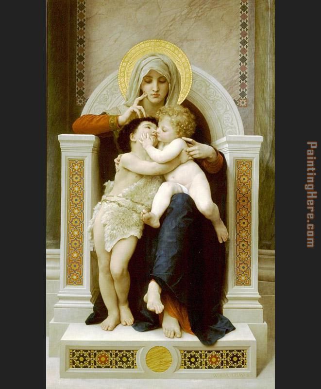 William Bouguereau the Baby Jesus and Saint John the Baptist